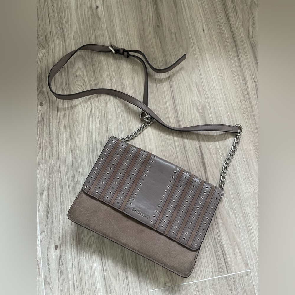 Michael Kors suede leather crossbody bag